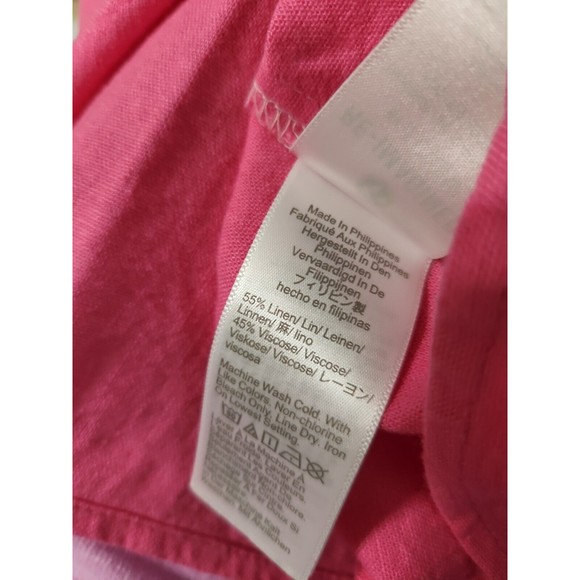 J.Crew Linen Blend Ruffle Sleeve Tiered Mini Dress Size 6 Pink - Picture 5 of 5